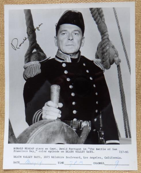 NEW ITEM Ronald Reagan Signed Vintage 8 x 10 Black and White Hollywood Years Photo Still TV Show Death Valley Days
